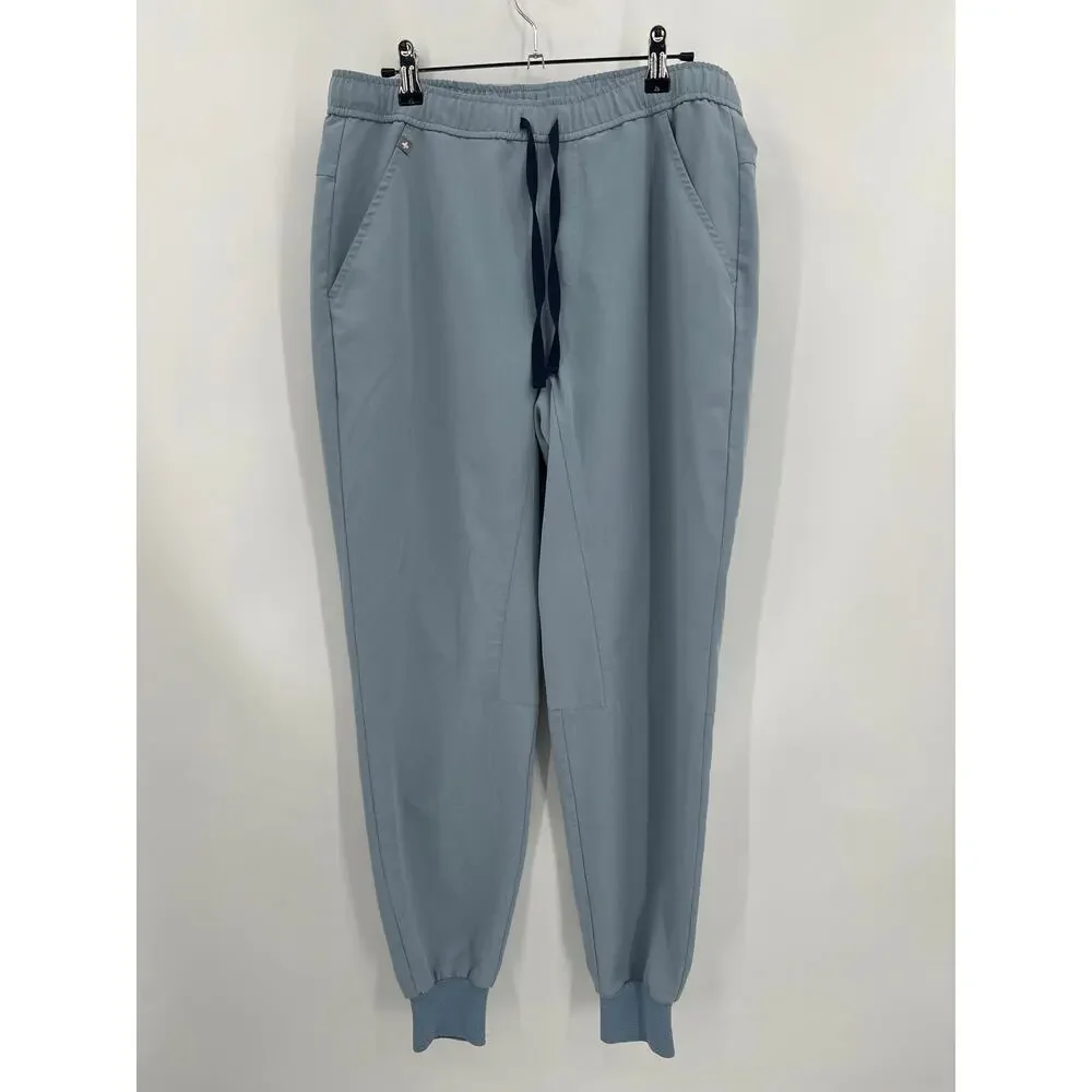 FIGS Technical Collection Scrub Jogger Pants in Dusty Blue Size Medium